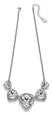 Clear Swarovski crystal cluster necklace